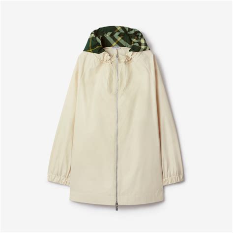 Check Hood Gabardine Parka in Soap 